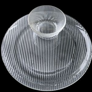 Vintage Anchor Hocking Entertainers Ribbed Glass Relish Chip And‎ Dip Set 2 pc